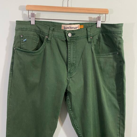 Taylor Vintage Green Connecticut Originals Canaan Jeans Size 38 x 32 - Picture 2 of 9